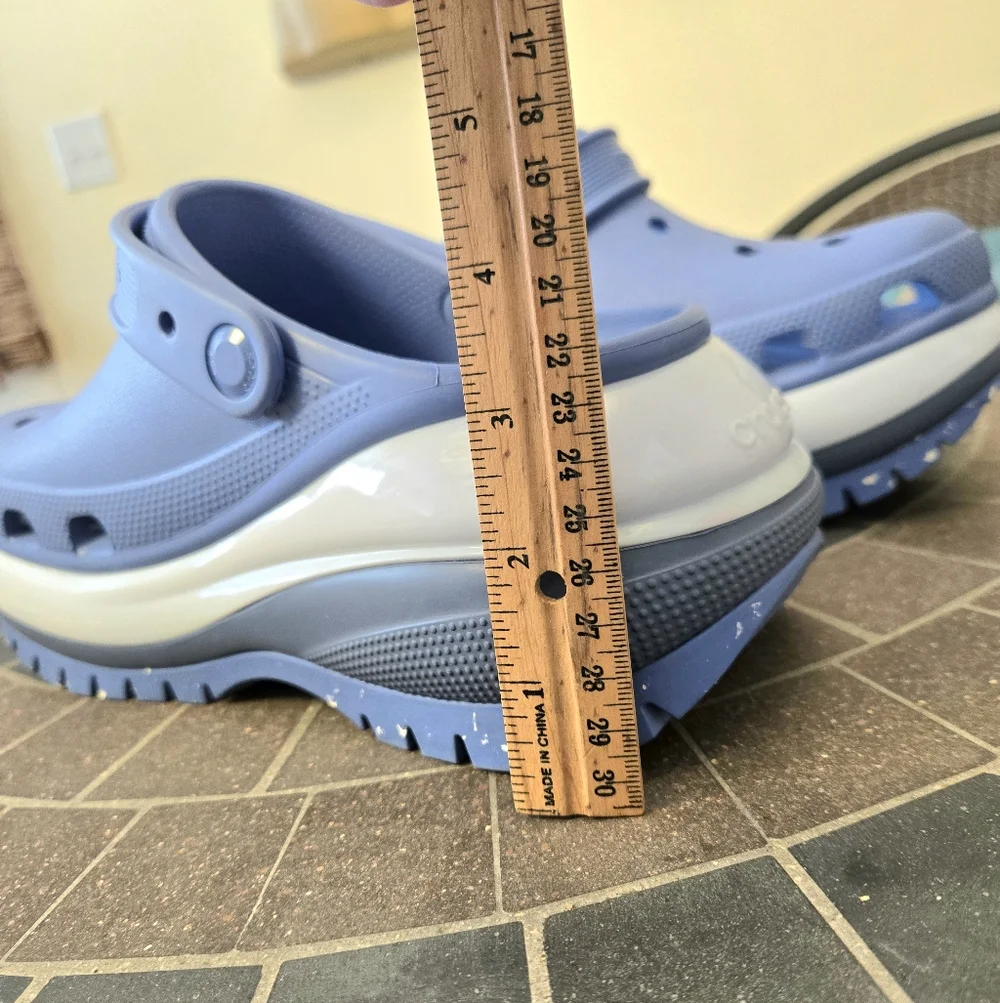 Crocs Mega Crush Platform Clogs in Elemental Blue - Picture 11 of 12